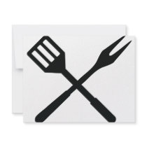 BBQ cutlery icon Custom Invitation