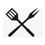 BBQ cutlery icon Post Card
