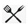 BBQ cutlery icon Post Card
