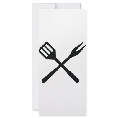 BBQ cutlery icon Rack Card Design by TomaniacLines