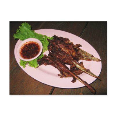 BBQ Duck Beaks ... Thai Street Food Post Card by goisaan