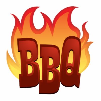 bbq flame text design cut out by doonidesigns