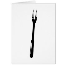 BBQ Fork Greeting Cards