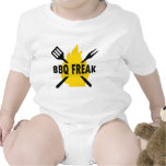 BBQ-Freak with cutlery and flame icon Baby Bodysuit