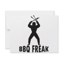 BBQ-freak with cutlery Personalized Announcement