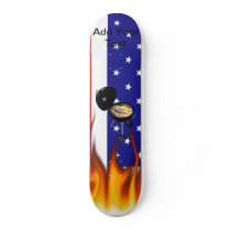 BBQ Grill and American Flag Design