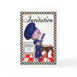 BBQ Invitation - Chef - You Are Invited Greeting Cards