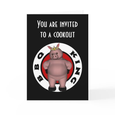 BBQ King Cookout Card by RedRider08