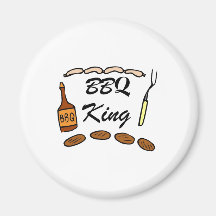 BBQ King Fridge Magnet