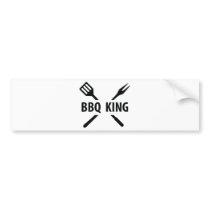 BBQ King icon Bumper Stickers