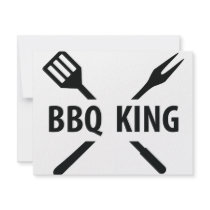BBQ King icon Personalized Invitation
