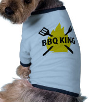 BBQ King with flame icon Dog Tee