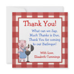 BBQ Party cook out invite cute fun thank you pig