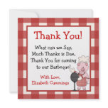 BBQ Party cook out invite cute fun thank you pig