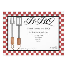 BBQ Party Personalized Invites