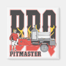 BBQ Pit Master Fridge Magnets