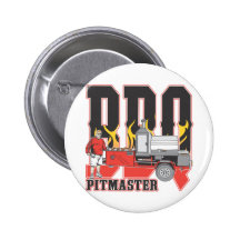 BBQ Pit Master Pinback Buttons