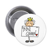 BBQ Queen Pinback Button
