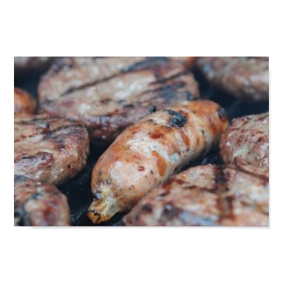 BBQ Sausages Print by VectorGraphics