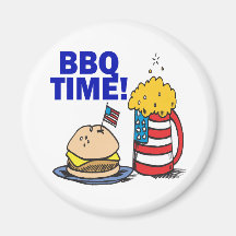BBQ Time Fridge Magnet