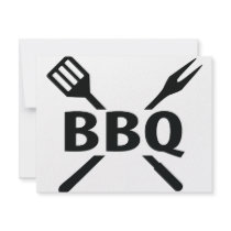 BBQ with cutlery icon Personalized Invite