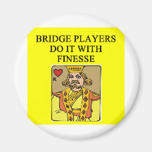 Bbridge player joke fridge magnet