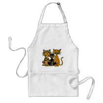 BC- Funny Cats Cartoon Apron