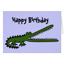 BC- Funny Crocodile Birthday Card