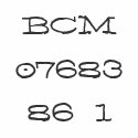 BCM 07683 86  1 t-shirts