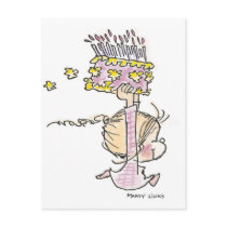 BD-001 Birthday Girl Running Post Cards