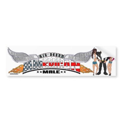 BD "American Male" Bumper Sticker by CamShyEntertainment