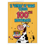 bd cow - 100 greeting card