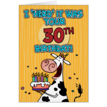 bd cow - 30 greeting card