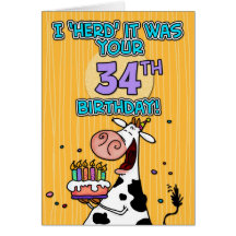 bd cow - 34 card