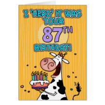 bd cow - 87 card