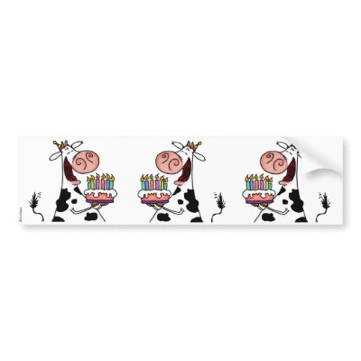 BD Cow Scrapbooking sticker Bumper Stickers by cfkaatje