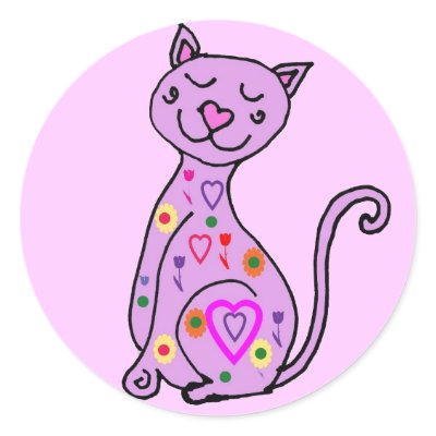 BD- Cute cat cartoon stickers by patcallum