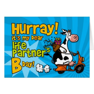 bd scooter cow - life partner cards by cfkaatje