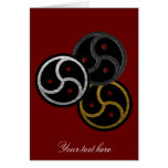 BDSM EMBLEM CHROME, GOLD and SILVER - Card