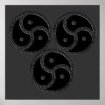 BDSM EMBLEM  CHROME - Poster Print