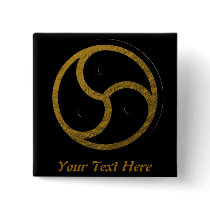 BDSM EMBLEM GOLD - Button