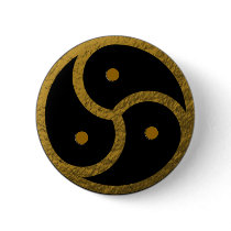 BDSM EMBLEM GOLD - Button
