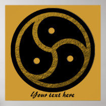 BDSM EMBLEM  GOLD - Poster Print