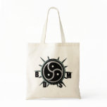 BDSM Symbol and Metal Spiked Collar Tote Bags