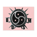 BDSM Symbol and Metal Spiked Collar