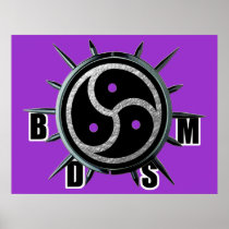 BDSM Symbol and Metal Spiked Collar