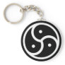 BDSM Symbol Black and White Keychain