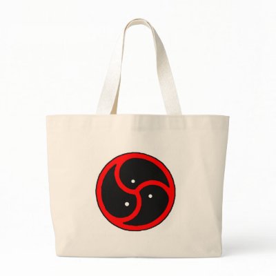 BDSM symbol black~red Canvas Bag by Masters_toy