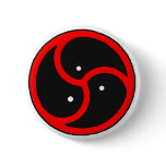 BDSM symbol black~red Button