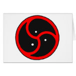 BDSM symbol black~red Card